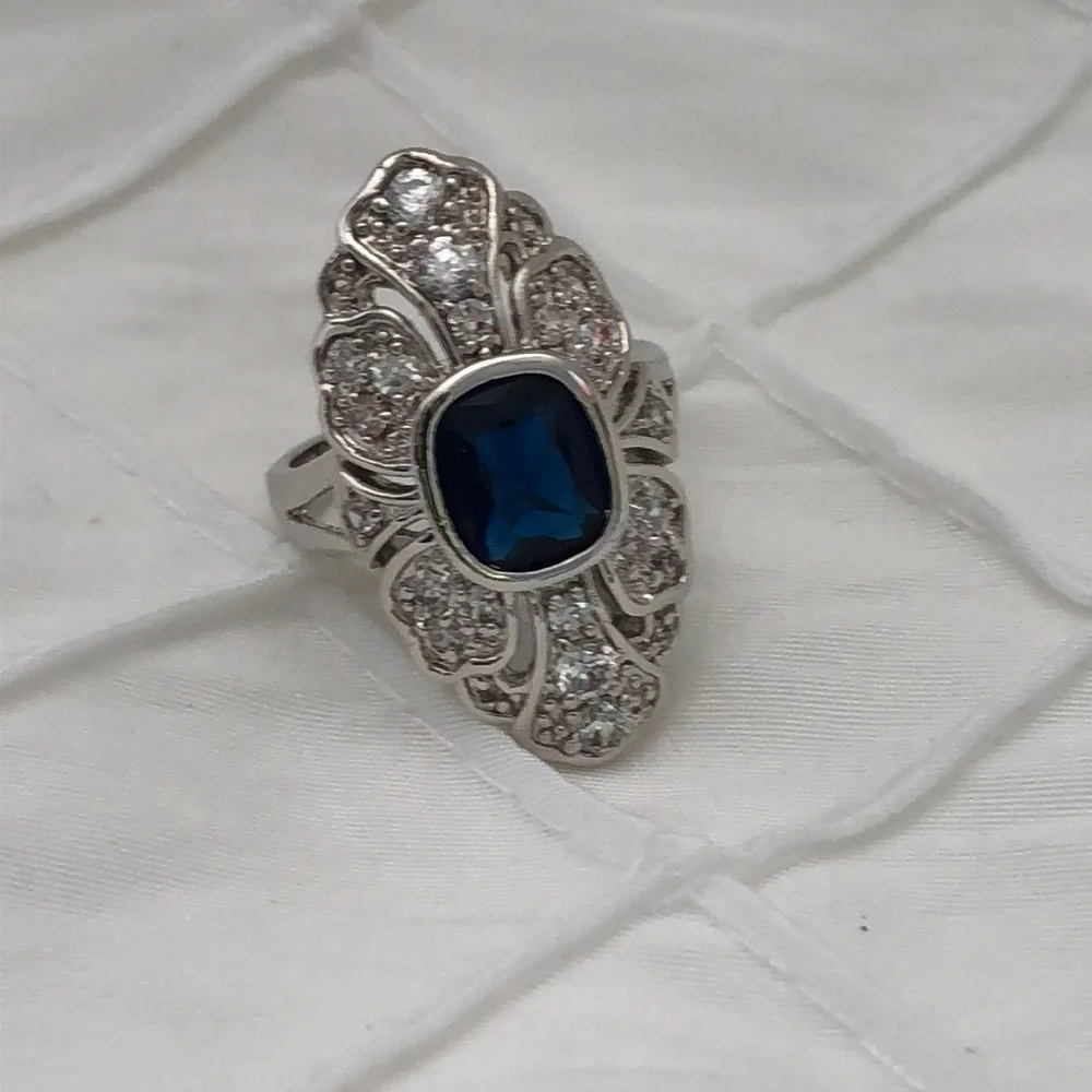Nolan Miller Silver and Blue Ring - Picture 5 of 8